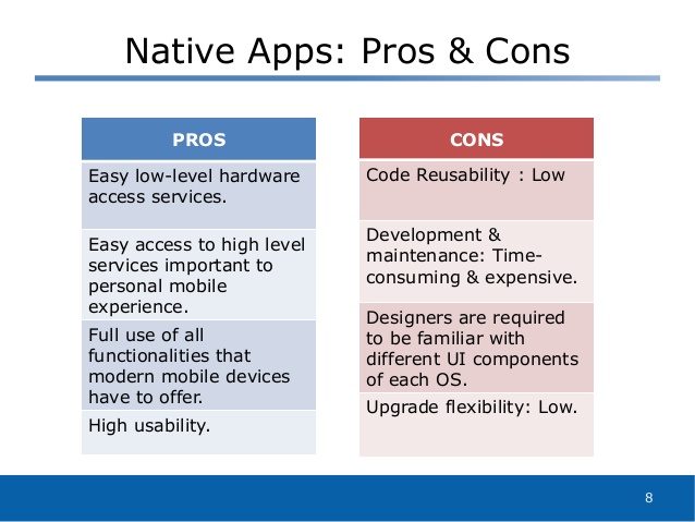 Native App Pros and Cons